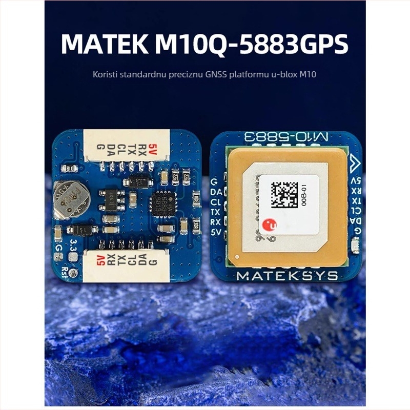 Matek GPS modul visoke osjetljivosti M10Q-5883, Beidou GNSS s omnidirekcionalnom antenom, stabilan signal