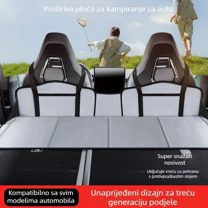 Automobilski madrac za spavanje na stražnjem redu SUV — sklopivi produžni panel, flocking materijal, model 005, težina 1,2 kg, nosivost 200 kg, nije potrebno naduti