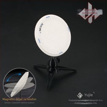 Shuojie magnetski stalak za telefon – 3D model ornament satelitske antene, legura, univerzalna unutarnja i vanjska upotreba