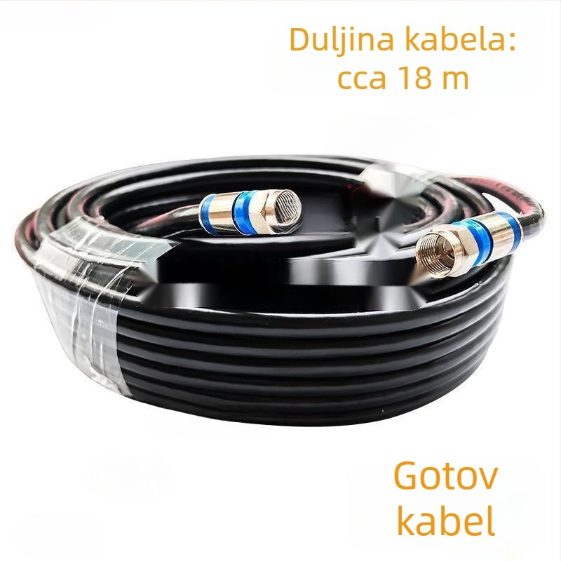Krimp tip konektor za signali kabel za antenu i satelitsku televiziju, visokofrekvencijska glava, zatvoren krimp konektor, napajajući kabel za set-top box