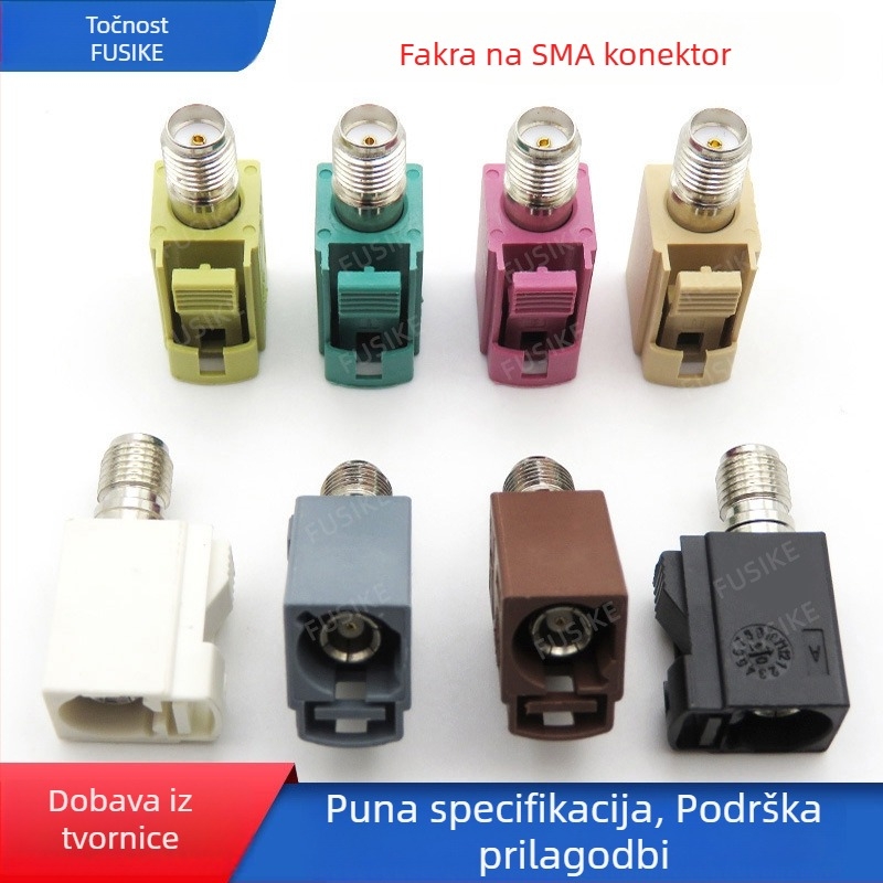 FSK Fakra board-end konektor za GPS antenu, adapter signala Fakra ženka– SMA konektor s navojem, automobilni konektor