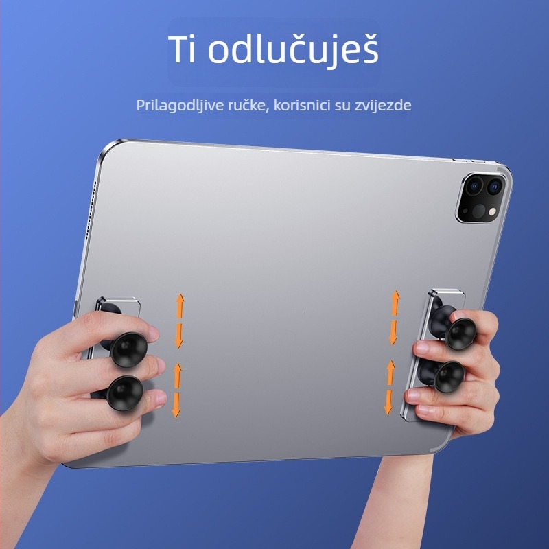B02 ravna ručka za tablet – aluminijska legura + silikon gel, bežični gamepad držač