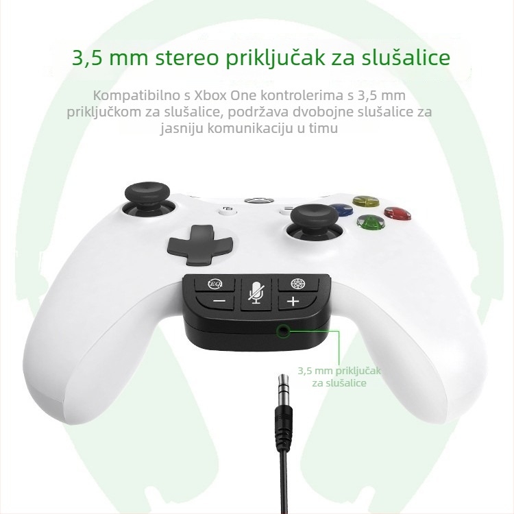 Konverter za Xbox One kontroler s pojačivačem zvuka i adapterom za slušalice (ABS)