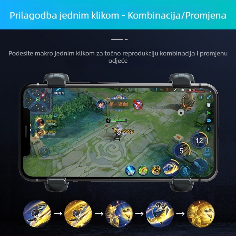 Gamepad S07 | USB/Bluetooth; Bez vibracija; Kompatibilan s iPhoneom i Androidom | (USB/Bluetooth; Bez vibracija; Kompatibilan s iPhone/Android; Automatsko upravljanje odskokom)