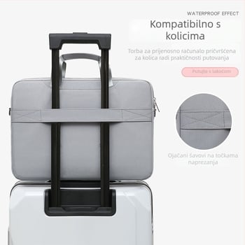 Torba za prijenosno računalo 14 inča, jednostavan dizajn, unutarnja jastučić prostora za laptop do 15.6 inča i zaštita za tablet od 13.3 inča; vodootporna, otporna na habanje i otporna na udarce; zatvarač; mekana ručka.