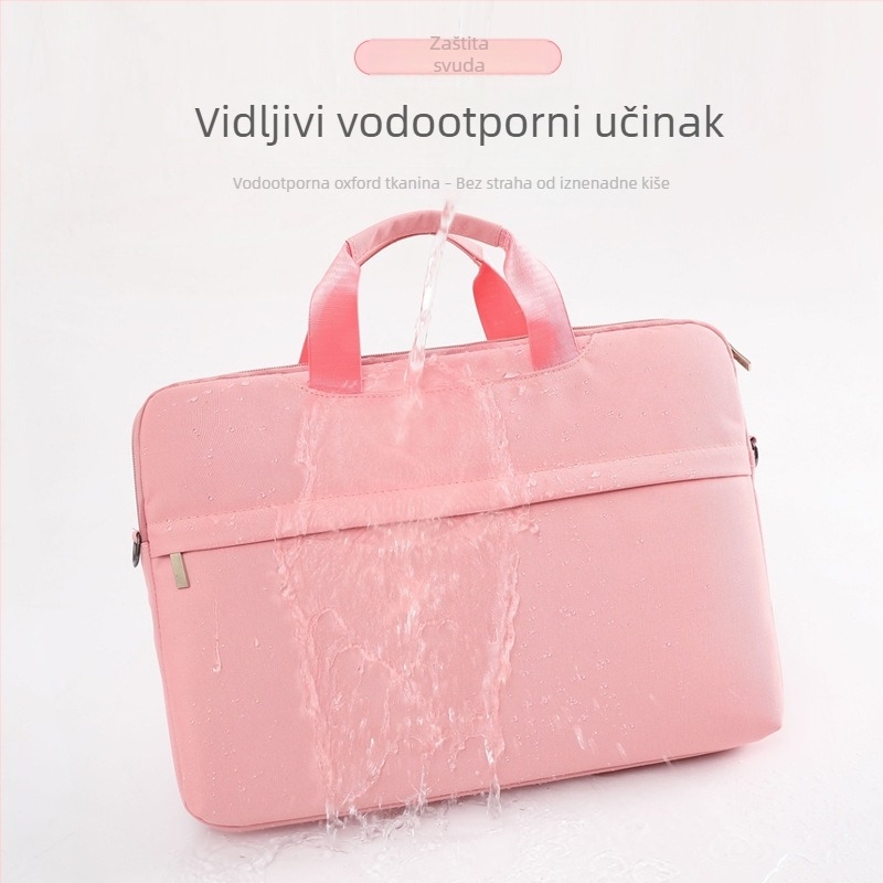 Torba za prijenosno računalo 14 inča, jednostavan dizajn, unutarnja jastučić prostora za laptop do 15.6 inča i zaštita za tablet od 13.3 inča; vodootporna, otporna na habanje i otporna na udarce; zatvarač; mekana ručka.