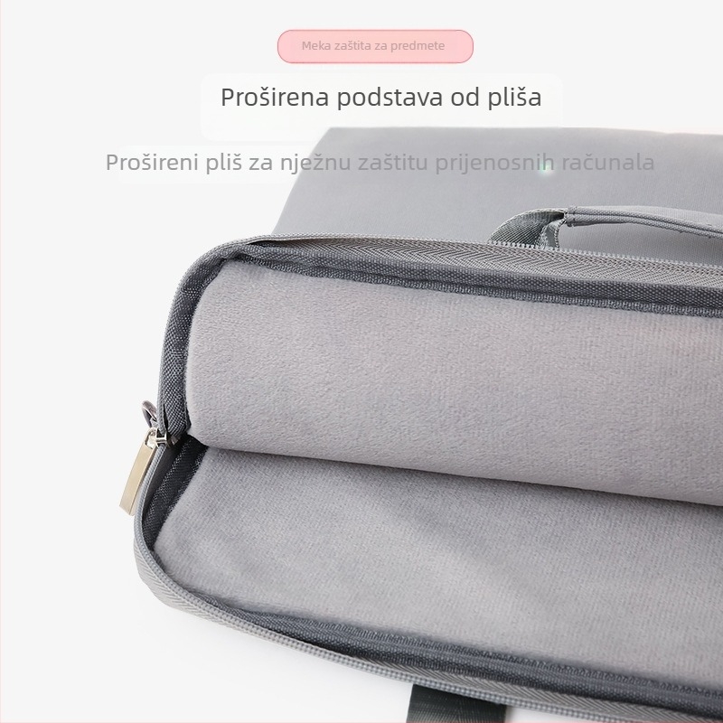 Torba za prijenosno računalo 14 inča, jednostavan dizajn, unutarnja jastučić prostora za laptop do 15.6 inča i zaštita za tablet od 13.3 inča; vodootporna, otporna na habanje i otporna na udarce; zatvarač; mekana ručka.