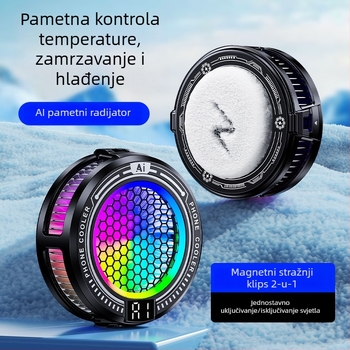 TL10 hladnjak za mobitel s AI upravljanjem temperaturom, Type-C sučelje, 9V napajanje, materijal ABS + aluminij + toplinski vodljivi silikon