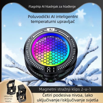 TL10 hladnjak za mobitel s AI upravljanjem temperaturom, Type-C sučelje, 9V napajanje, materijal ABS + aluminij + toplinski vodljivi silikon