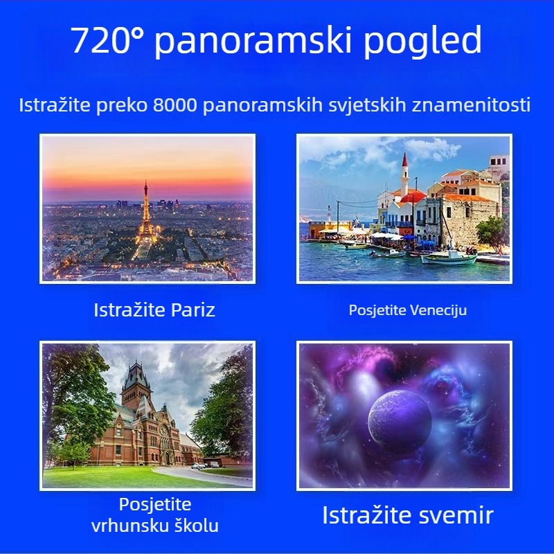 3D VR naočale za glavu – panoramsko uronjeno VR iskustvo gledališta – 32-inčni zaslon – pametni nosivi uređaj