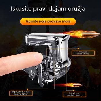 GT01 bežični mini kontroler za igre za pametne telefone, tipke od PC+Zn legure, univerzalno sučelje za pametne telefone, kompatibilan s Apple i Android uređajima, bez vibracija.