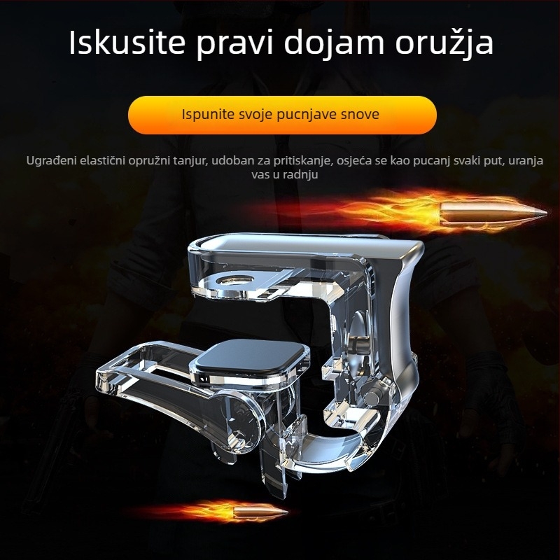 GT01 bežični mini kontroler za igre za pametne telefone, tipke od PC+Zn legure, univerzalno sučelje za pametne telefone, kompatibilan s Apple i Android uređajima, bez vibracija.