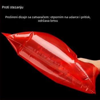 Prozirna samouzavarna vrećica za prehrambene proizvode od PE, debela, duljina brtvila 1–1,5 cm