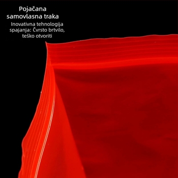 Prozirna samouzavarna vrećica za prehrambene proizvode od PE, debela, duljina brtvila 1–1,5 cm