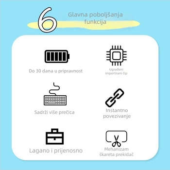 Bežična Bluetooth punjiva tipkovnica za iPad, tablete, Apple i Android telefone