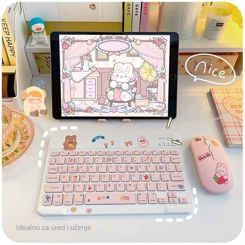 Bežična Bluetooth punjiva tipkovnica za iPad, tablete, Apple i Android telefone