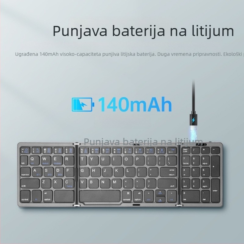 Bežična Bluetooth tipkovnica B089 — univerzalna kompatibilnost, ergonomski dizajn, težina 215 g