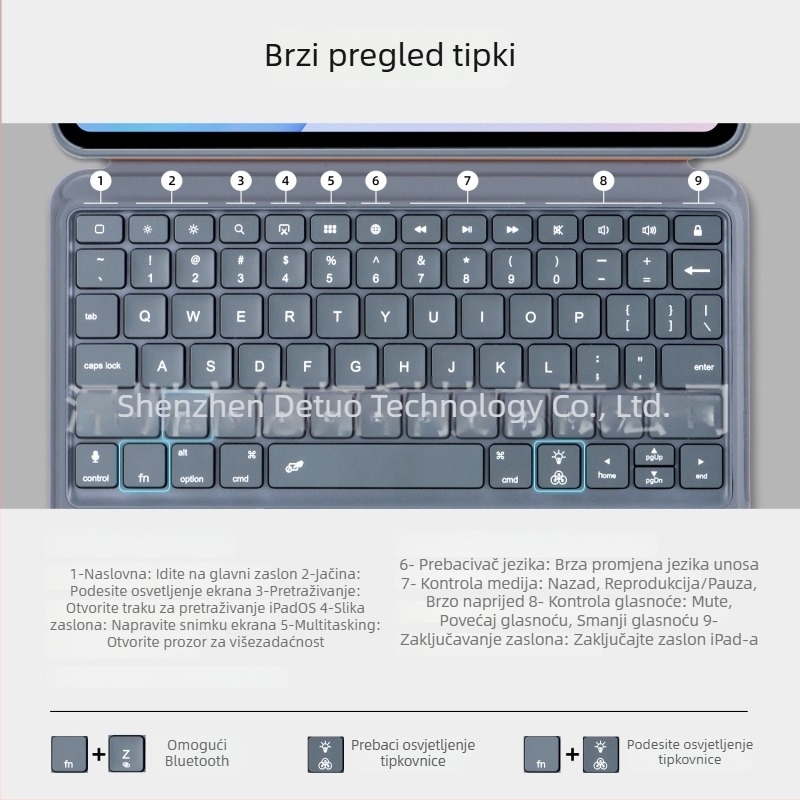 K07P Bluetooth tipkovnica futlita za iPad tablet s kožnom kućištem – ergonomski dizajn, OEM proizvodnja, kompatibilno s iPadom