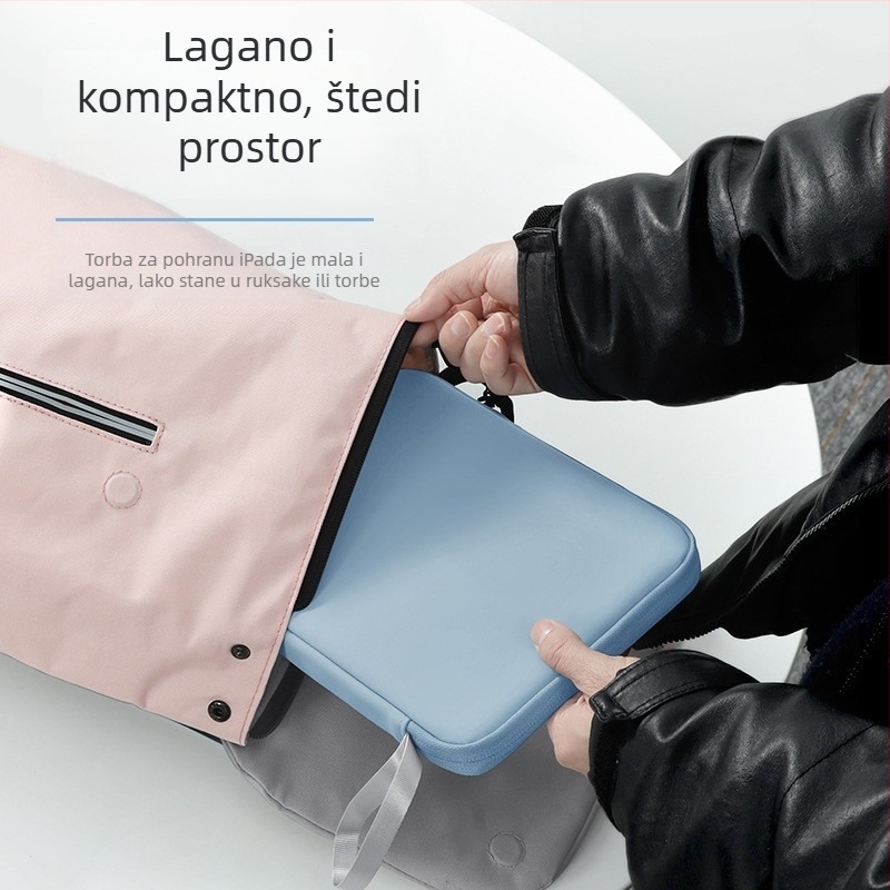 Nova stil torba za tablet i prijenosno računalo, minimalistička i prijenosna, vodootporna i protuklizna PU materijal, za uređaje od 12,9 i 10,9 inča.