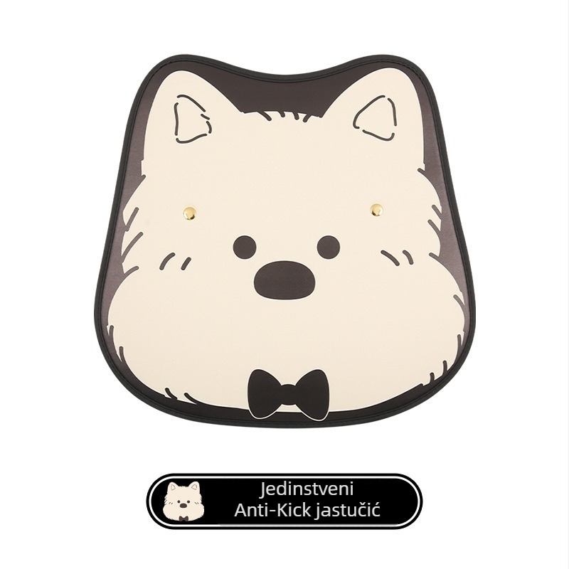 Zaštita stražnjeg dijela naslona automobila s karikaturnim uzorkom — univerzalni oblik, PU koža, punjenje od pjene, pogodno za sve sezone