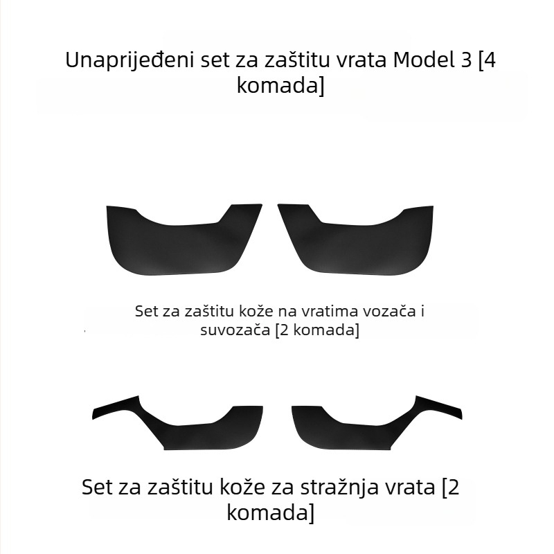 Tesla Model 3/Y kožni panel praga vrata - sve sezone, punilo od spužve, Ben-Fuhe AL1021751576