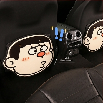 Zaštitna podloga stražnje sjedalice za djecu - univerzalna za sve sezone, PU, punilo spužva, crtani uzorak