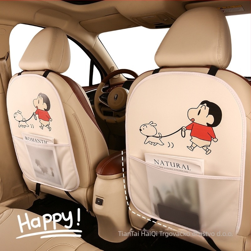 Jastuk za stražnji dio naslona automobila, sve sezone, PU materijal, punjenje od pjene, karikatura uzorak, tiskano logo