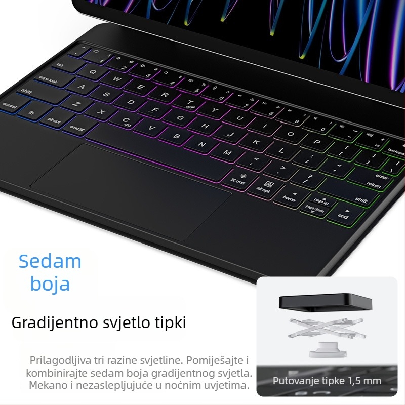 DUX DUCIS Magnetska levitacijska tipkovnica MK serije za iPad Pro 11 i iPad Air 4/5, Bluetooth bežični, ergonomska potpora