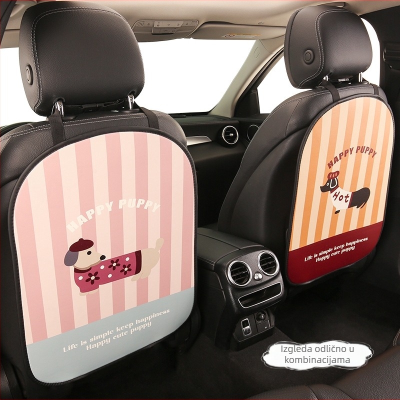 Automobilska stražnja podmeta protiv udaraca s motivom psa, PU materijal, pjena za punjenje, univerzalni stil, za sve sezone