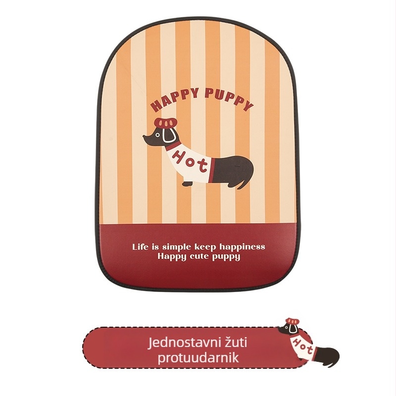 Automobilska stražnja podmeta protiv udaraca s motivom psa, PU materijal, pjena za punjenje, univerzalni stil, za sve sezone