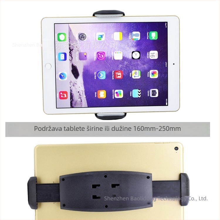 Klip za stražnju stranu tableta 7–15 inča, rotirajuća osnova držača, model K22, OEM, kompatibilno s iPad 2/3/4 i iPad Mini