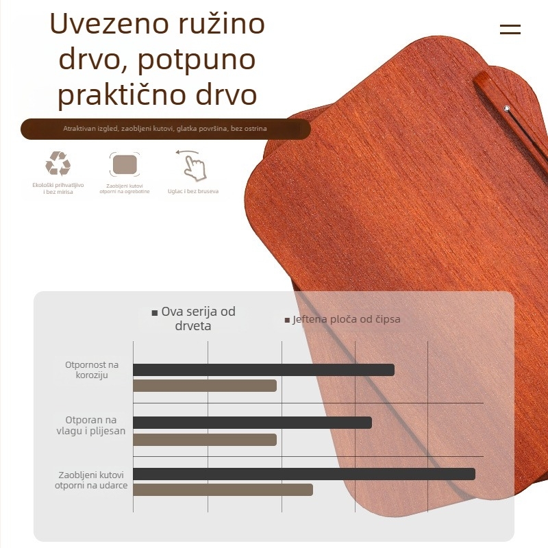 Drveni podni držač za čitanje s podesivim podiznim mehanizmom, masivno drvo, univerzalna kompatibilnost, 650 g, OEM Obrada