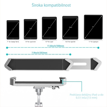 Stalak za tablet za iPad i iPad Mini, model H85A+C120, težina 600 g, materijal: hardware i silica gel