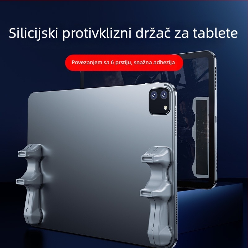 Drška za tablet od silikona, model Z24A, univerzalna kompatibilnost, ljepiljivo pričvršćivanje, plosnat grip, perivo