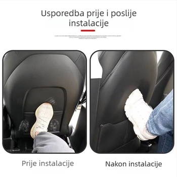 Zaštitna podloga naslona sjedala Tesla Model 3/Y, Enjoy the Journey, umjetna koža, punilo od sintetičkih vlakana, prilagodljivo, minimalističan unutarnji dizajn