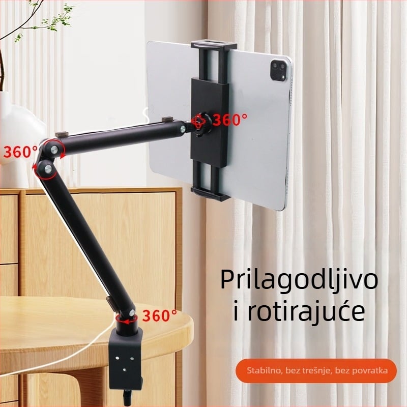 Metalni rotirajući stalak za tablet za stolnu ploču, model BX-N06C2, težina 0,665 kg