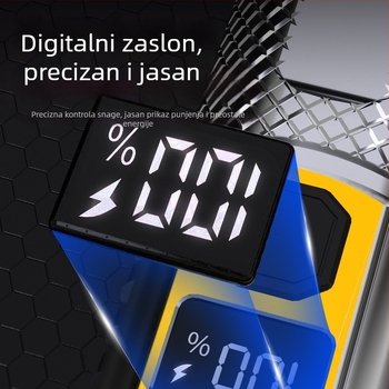 Yao Mountain Tiger LED flashlight s digitalnim zaslonom; 30W snaga; laserska zraka; 1800mAh baterija; optički zum; domet >500 m