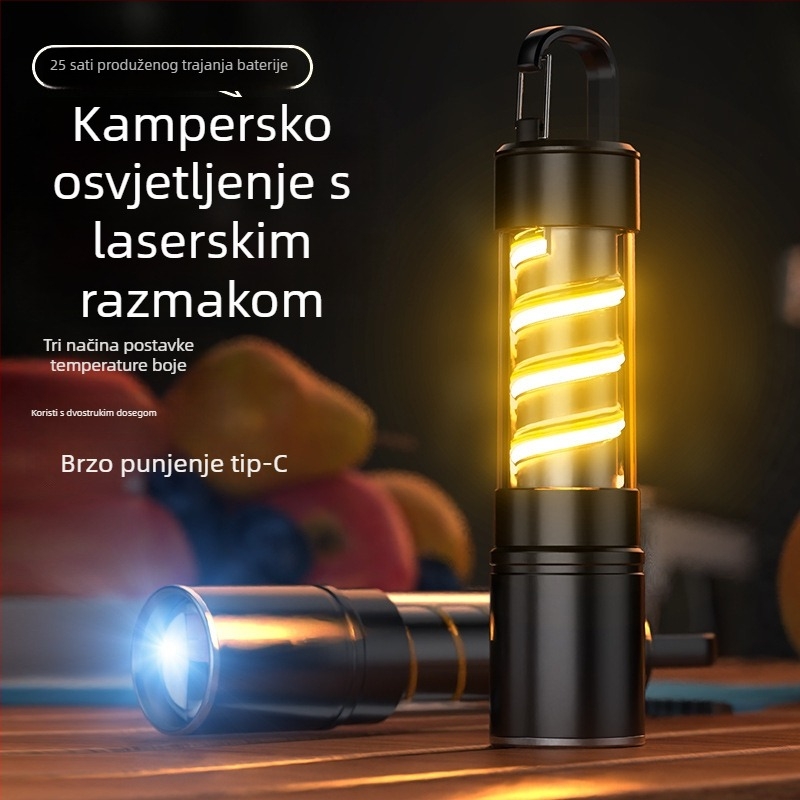 Napajana vanjska LED svjetiljka – višestruka funkcija, otporna na eksplozije, optički zum, domet 200–500 m