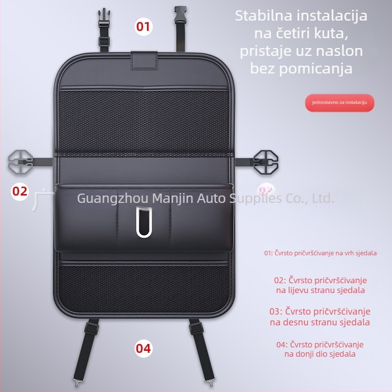 Kožni organizator za stražnji dio sjedala automobila — vodootporan, viseći organizator za pohranu