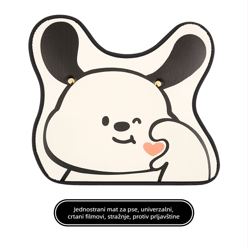 Univerzalna zaštita stražnjeg sjedala automobila s karikaturnim uzorkom — pogodna za sve sezone, PU materijal, punilo od pjene