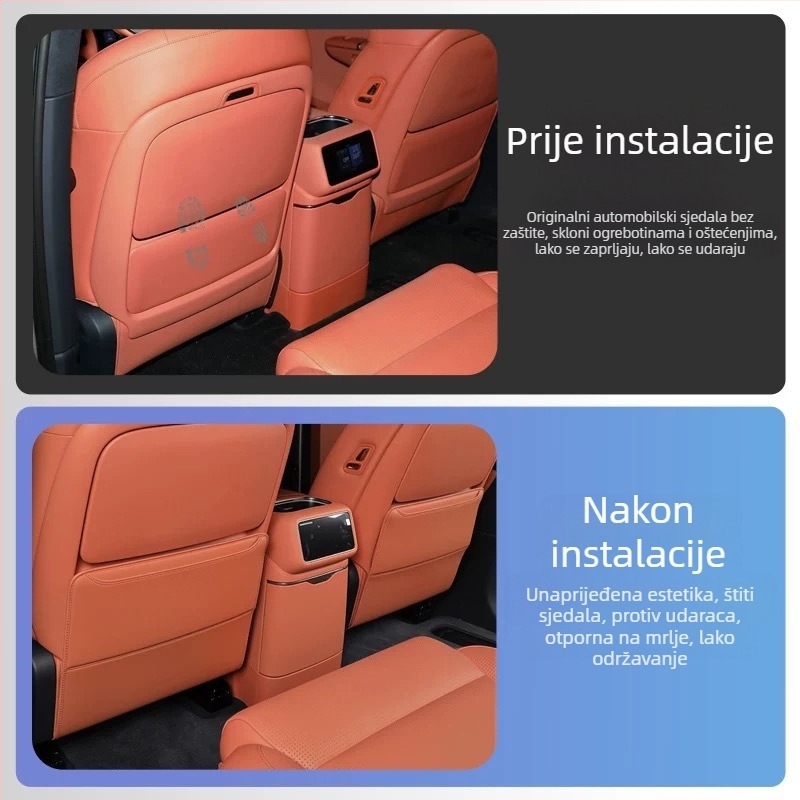 Stražnji zaštitni pokrov sjedala protiv udara za Lynk & Co 900 – mikrovlaknena koža, kod LK900ft, jednostavan stil, marka Special