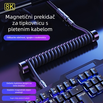 PaiFan 06088 USB 3.0 pleteni avionik kabel za tipkovnicu, podijeljeno 1–2 Type-C priključak, magnetska os, OEM podatkovni kabel