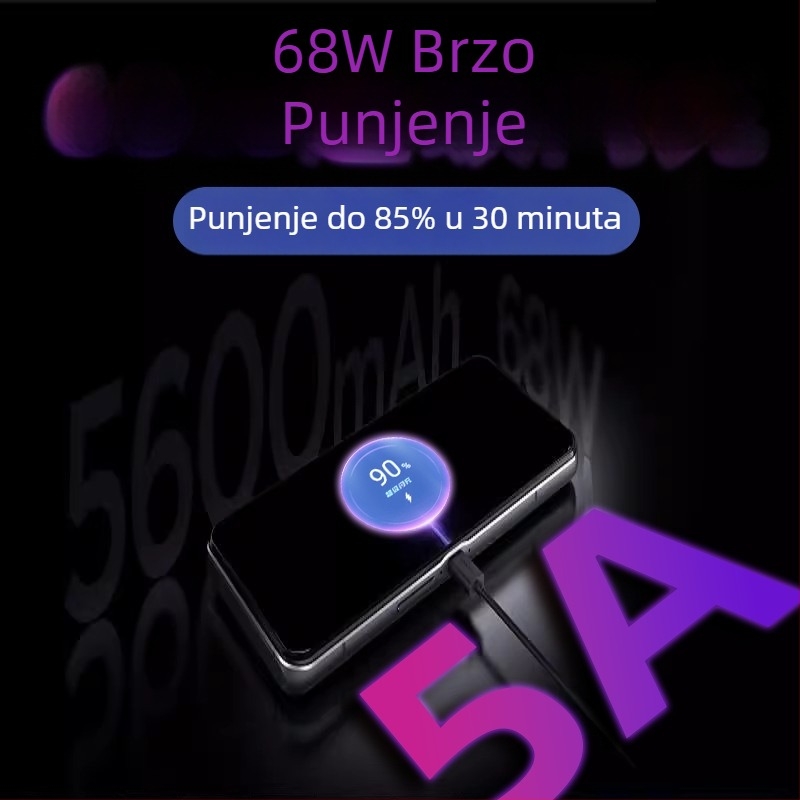 Type-C kabel za brzo punjenje i prijenos podataka, 5A, 1–2 m, kompatibilan s Lenovo Legion Y700/Y900 i Motorola 60/SPro68W