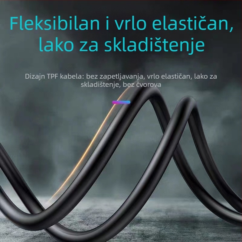 Type-C kabel za brzo punjenje i prijenos podataka, 5A, 1–2 m, kompatibilan s Lenovo Legion Y700/Y900 i Motorola 60/SPro68W