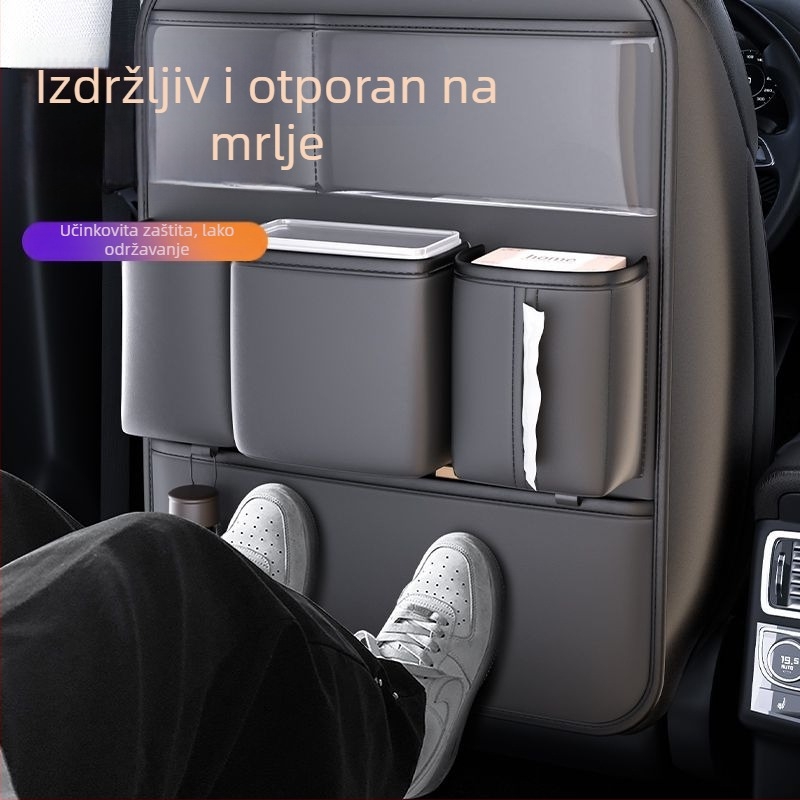 Kožna torbica za pohranu za stražnji dio sjedala automobila, s ručkom, za kačenje, universalna