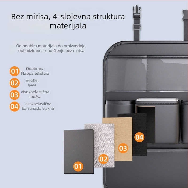 Kožna torbica za pohranu za stražnji dio sjedala automobila, s ručkom, za kačenje, universalna