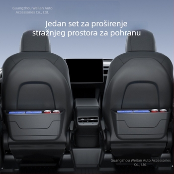 Kožna kutija za pohranu s stražnjeg dijela s džepom za Tesla Model Y i Model 3 (nova verzija)