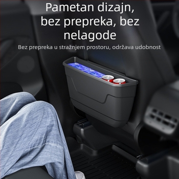 Kožna kutija za pohranu s stražnjeg dijela s džepom za Tesla Model Y i Model 3 (nova verzija)