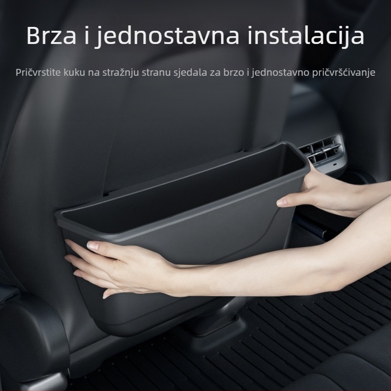 Kožna kutija za pohranu s stražnjeg dijela s džepom za Tesla Model Y i Model 3 (nova verzija)