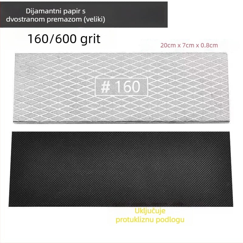 Dvostrano kamen za oštrenje od emeryja, debeli profesionalni razred, mreža 400/1000